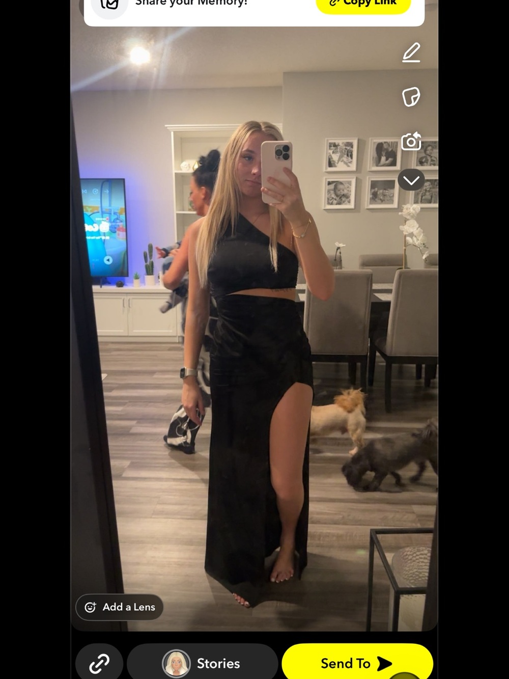 Black High-Slit Maxi Skirt - Sleek Women's Evening Skirt